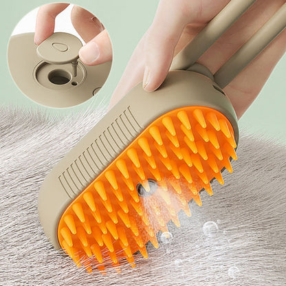 3-in-1 Electric Steam Pet Grooming Brush for Cats & Dogs