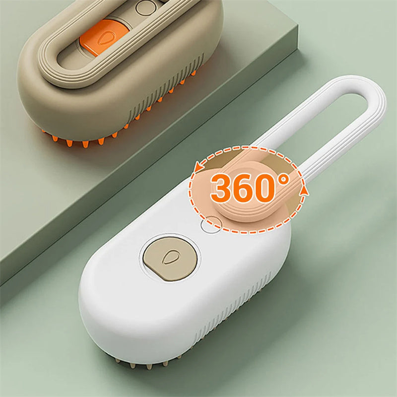 3-in-1 Electric Steam Pet Grooming Brush for Cats & Dogs