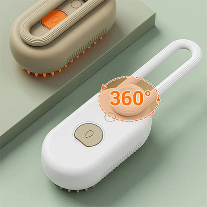 3-in-1 Electric Steam Pet Grooming Brush for Cats & Dogs